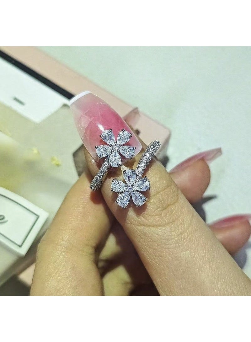 ڤيا خاتم زهرة نسائي فاخر بتصميم أنيق وناعم - Image 3